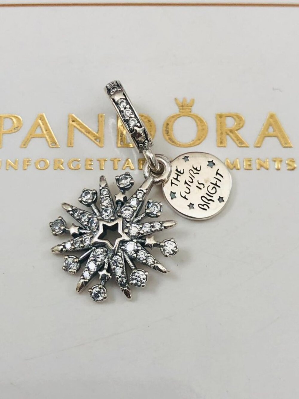 Pandora Sparkling Firework Double Dangle Charm